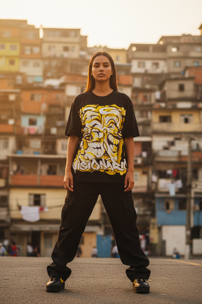 Editorial Visionato — Garota Favela Camiseta Amarela